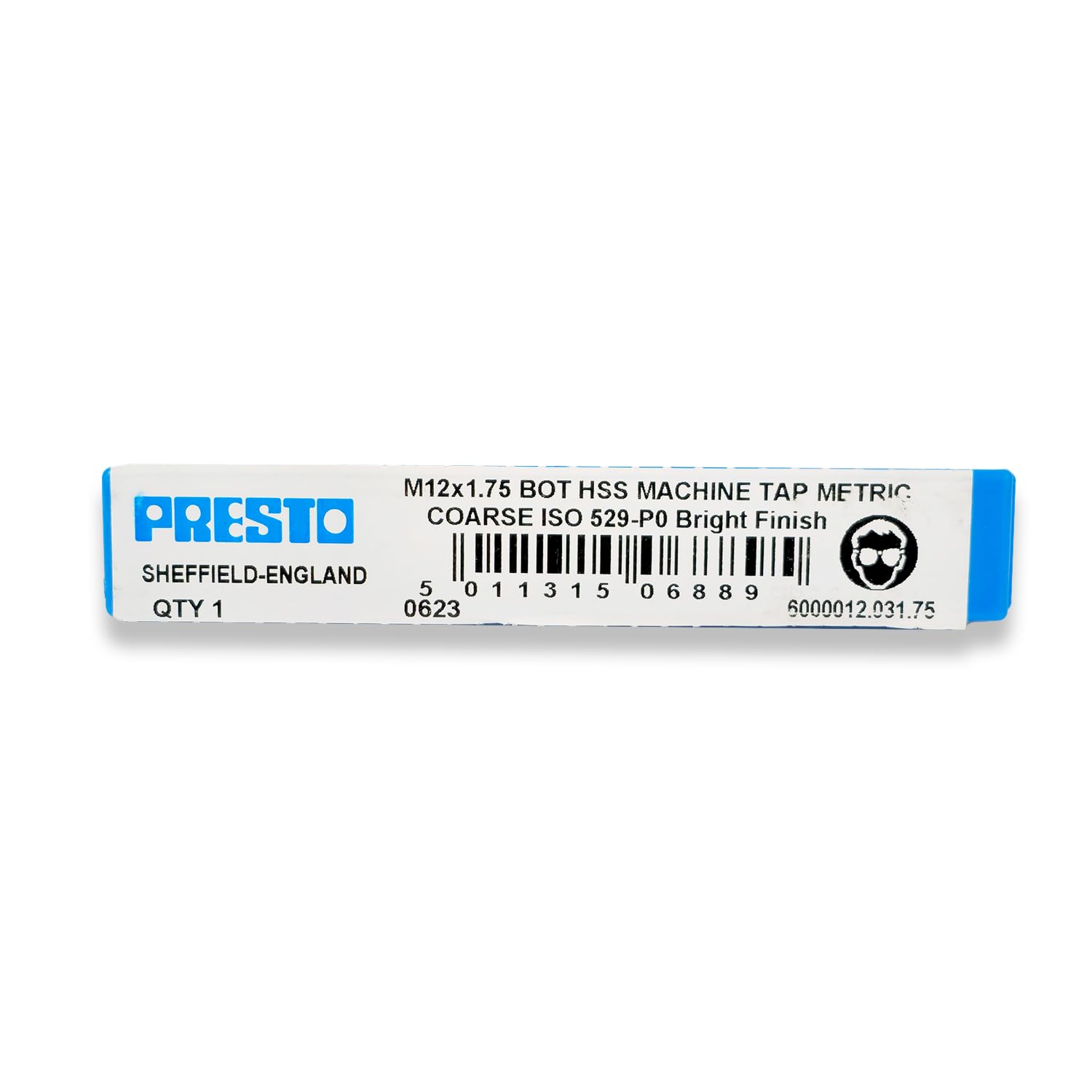 Presto 6000012.031.75 M12x1.75 Metric Coarse Hand Tap - Bottom/Plug