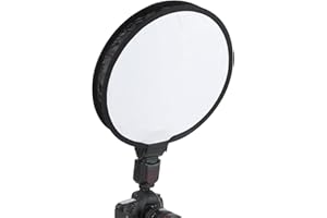 ZASCHMOY 40CM Portable Foldable Round Shape Softbox Diffuser for Camera Flash Light - Eliminate Harsh Shadows & Enhance Photo