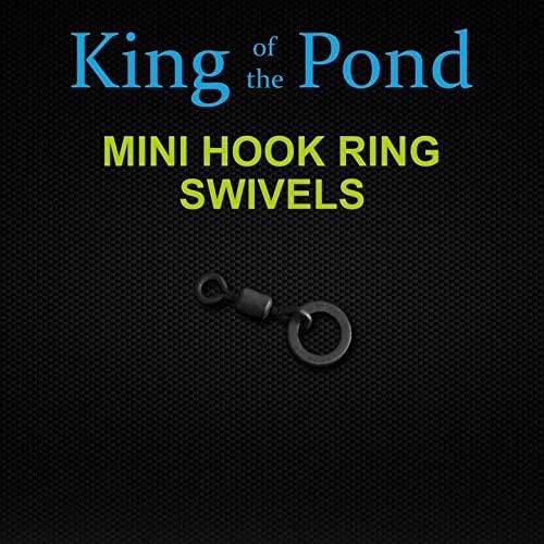 KOTP Micro Hook ring swivels, Teflon coated matt black - Qty x10 - Carp fishing, carp tackle