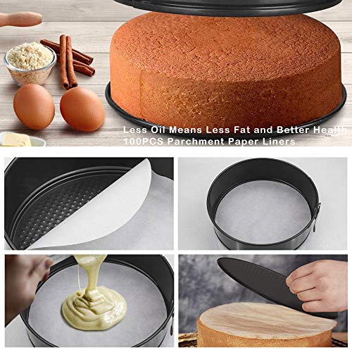 Springform Pan Set of 3 Nonstick Cheesecake Pan, Leakproof Round Cake
