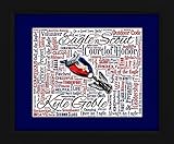 Eagle Scout 16x20 Art Piece - Beautifully matted and framed behind glass