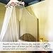 Bobo and Bee - Enchanted Bed Canopy Mosquito Net For Girls, Kids, Baby, With Detachable Pink Rose and Ivy Garland - Twin Size, White with Satin Trim - Perfect Boho Woodland Nursery Decor