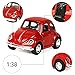 Toy Diecast Car Play Vehicles, Pull Back Action with Lights and Sounds 1:38 - iPlay, iLearn (Red)
