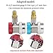 JDMON Adjustable AC R134A Quick Coupler Connector Adapters Fitting High Low 1/4 inch SAE HVAC Manifold Gauge Hose Set (R134A)