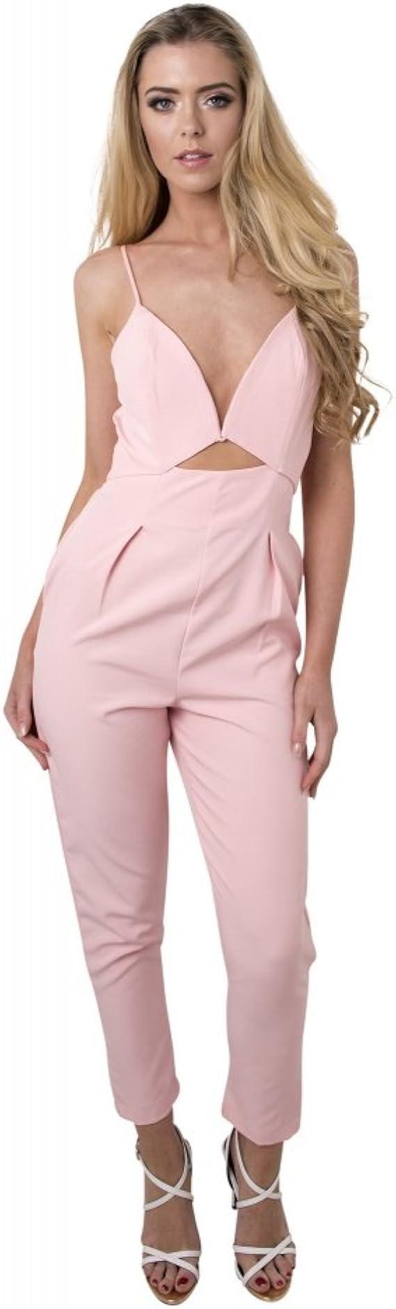 Amazon.com: Miss Foxy Women's Cut-Out Jumpsuit in Pink 10: Clothing