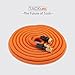 Tacklife 100ft Garden Hose, Innovative 2018 Leakproof Patent Connector Lightweight Expandable Water Hose, Durable Double Latex Core, Solid Brass Fittings, Free Net Bag, 3 Extra Rubber Gaskets - Orange