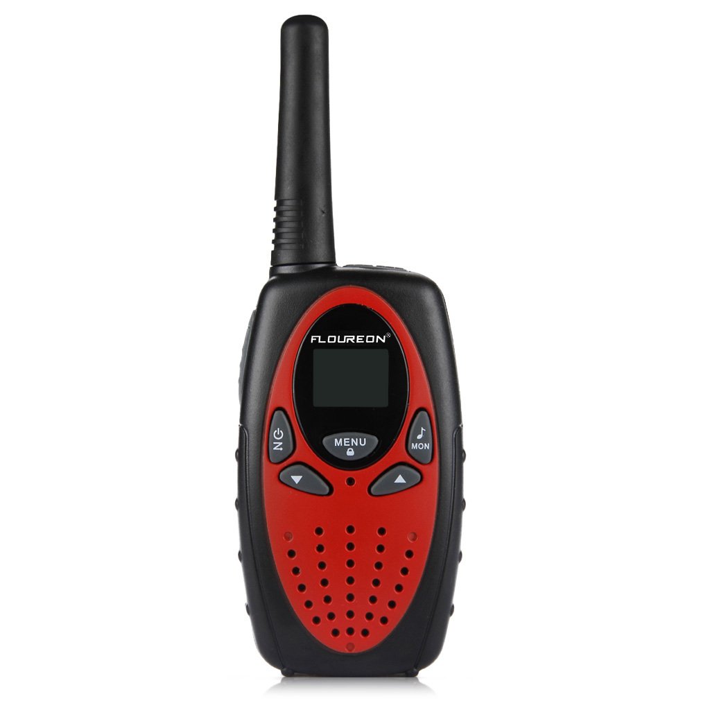 FLOUREON PMR Funkgerät 8 Kanäle Walkie Talkies 2-Wege Radio Walki Talki Funkhandy Interphone mit LCD Display Rot