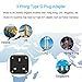 UK Ireland Scotland Travel Adapter Plug, TESSAN UK Power Adapter with 2 USB Charger Ports 3 American Outlets, Wall Adaptor for US to England British London Hong Kong, Type G