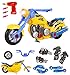 Take Apart Toy Motorcycle - Build Your Own Motor Bike, Fix Remodel, Ride and Play with Included Power Drill - Lights and Sounds - More Than 20 Pieces - by ToyThrill