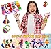 Parhlen Rubber Bands Refill Kit, 12500+ Loom Bands in Include 36 Colors with 5 Hooks, 500 Clips for Kids Bracelet Making Kit DIY Band Crafting