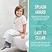 Potty Training Seat for Boys and Girls – Non Slip Safety Grip, Splash Guard, Easy Wipe Clean, Hanging Storage Loop, Fits Oval & Rounds Toilets - for Baby, Toddler (Gray, One Size Fits All Potty Seat)