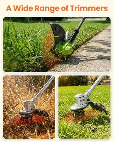 10 Packs Replacement Grass Trimmer Spool Works with Worx All Grass Trimmers with 20 V, 1.65 mm Diameter and 3 m Length Thread Spool, Includes 8 Packs of Grass Trimmer Thread and 2 Packs of Cap Lid