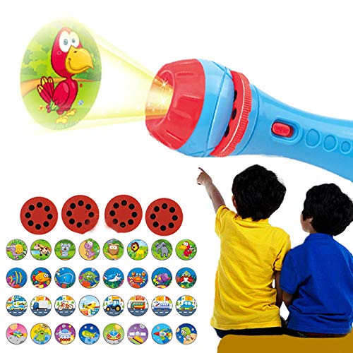 Child Slide Projector Flashlight with Image Reels Fun Bedtime Learning