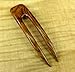 JWL (1) Rosewood Two Prong Curved 4.5 Inch Hair Stick Pick Pic Pin Fork FPL 3.5
