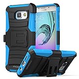 Galaxy A5 Case, MoKo Shock Absorbing Hard Cover Ultra Protective Heavy Duty Case with Holster Belt Clip + Built-in Kickstand for Samsung Galaxy A5 SM-A510F (2016) - Blue (NOT FIT Galaxy A5 2015)