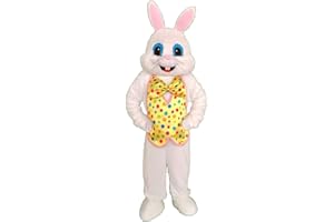 NQBRNG Plush Easter Rabbit Mascot Costume Adult Halloween Costume