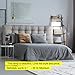 Brightech Eithan LED Floor Lamp â€“ Modern Contemporary Elevated Crane Arc Floor Lamp & Linen Hanging Lamp Shade- Tall, Industrial - Uplight Lamp for Living Room Office or Bedroom Natural Wood