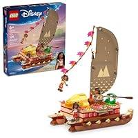LEGO Disney Moana's Adventure Canoe Building Toy Set - Pretend Play Toy Boat for Kids, Girls & Boys, Ages 6+ - Gift for Birthdays - 43270