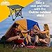 Outrav Camping Stool - Outdoor Travel Folding Small Chair - Portable Stool for Camping, Fishing, Hiking, Gardening, & Beach - Heavy Duty, Lightweight Easy to Carry Camping Seat with Carry Bag (Black)