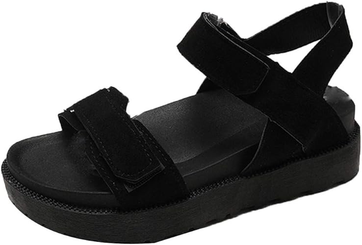 solid black platform sandals