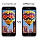 OMOTON iPhone 7 Plus Full Coverage Tempered Glass Screen Protector with [9H Hardness] [High Definition] [Anti-Scratch] [Bubble Free] for Apple iPhone 7 Plus, 5.5 Inch, Black