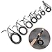 Delight eShop 7Pcs Vintage Oval Fishing Rod Eyes Guides Line Rings Dia Pole Repair Kit