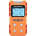 Coreel Portable 4 Gas Detector, Sound Light Vibration Multi-Gas Monitor Meter, Rechargeable LCD Screen Backlight -Ready to Use…