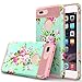 GBSELL Fresh Flower Hybrid ShockProof Hard Protective Case Cover for iphone 7 Plus (Pink)