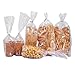 100 Gusset Cello Bags with Ties - 2.8 mil Big Size Gift Wrap Cellophane Bag - Clear Wine Bottle Gift Bags Large for Favor (8