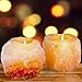Nevlers 2 PK Natural Himalayan Salt Tealight Candle Holder |2.5 lbs Salt Tea Candle Holder Decor |Hand Crafted Tea Light Holders |Pink Salt Rock Tea Light Holder| Pretty Bohemian Decor & Altar Decor