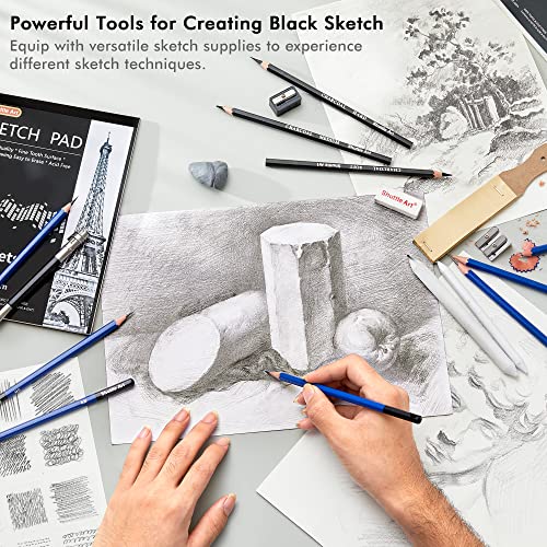 Shuttle Art Professional Drawing Kit, 123 Pieces of Drawing Pencils Set