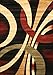Feraghan/New City Brand New Contemporary Modern Wavy Circles Area Rug, 4' Round, Black/Brown/Beige