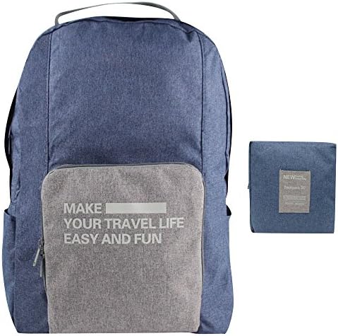 CAREMORE Unisex's Lightweight Fodable Backpack Waterproof Daypack Large Capacity-Blue