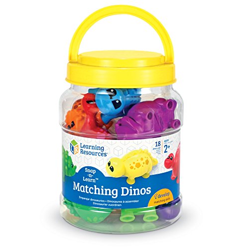 Learning Resources Snap-n Matching Dinos, 18 Pieces