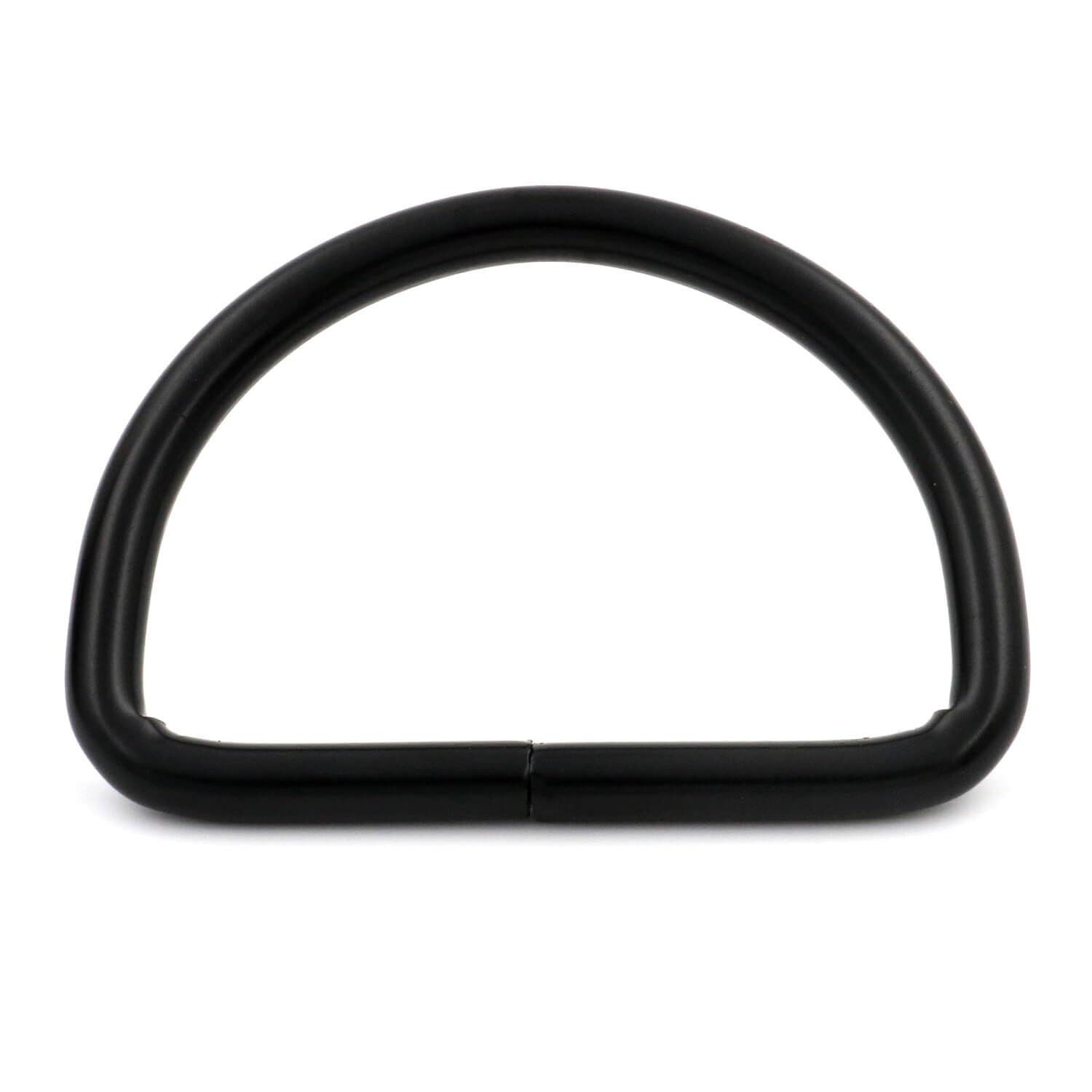 Wuuycoky 2" Inner Diameter Black D Rings Buckles D-ring Non-welded For Webbing Strapping Pack of 6