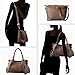 AB Earth 3 Pieces Women Hobo Handbag PU Leather Totes Matching Wallet Satchel Shoulder Bag, M898 (Soil Color)
