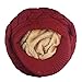 HINDAWI Women Winter Warm Knit Hat Wool Snow Caps With Visor, Red, one size