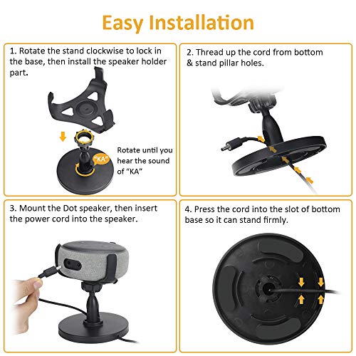 Comsoon Table Holder for 3rd Generation, 360° Adjustable Stand Bracket Mount with Rubber Protection for Home Speaker, Clever Dot Accessories Improves Sound Visibility & Appearance