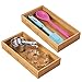 mDesign Wooden Bamboo Drawer Organizer - 12