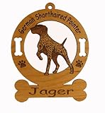 3330 German Shorthaired Pointer Ornament Personalized with Your Dog's Name
