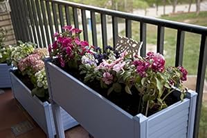 Huerto urbano GREENLAND especial balcón. 90x32x75 cm. Color:Azul ...