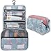 2 Pieces Toiletry Bag Multifunction Hanging Cosmetic Bag Portable Organizer Makeup Bags Pouch Large Capacity Waterproof Travel Bag for Women Girls Men,Blue Flamingo