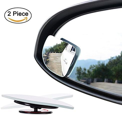 Blind Spot Mirror, 2" Fan Shape HD Glass Convex Wide Angle Rear View Car Mirror with Universal Fit Stick On Lens for Car SUV, Motorcycles, Trucks and Snowmobiles (Pack of 2)