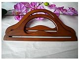 Ownstyle Hollow Out Carve Patterns Wood Purse Handle 2 Pcs