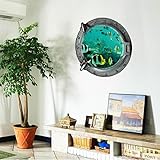 Iuhan® Fashion Fantastic Submarine Portholes Fish Wall Sticker Home Decor