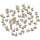 Uniquer 60Pcs Golden Moon Beads Brass Spacer Loose Beads for Jewelry Making Necklace Craft