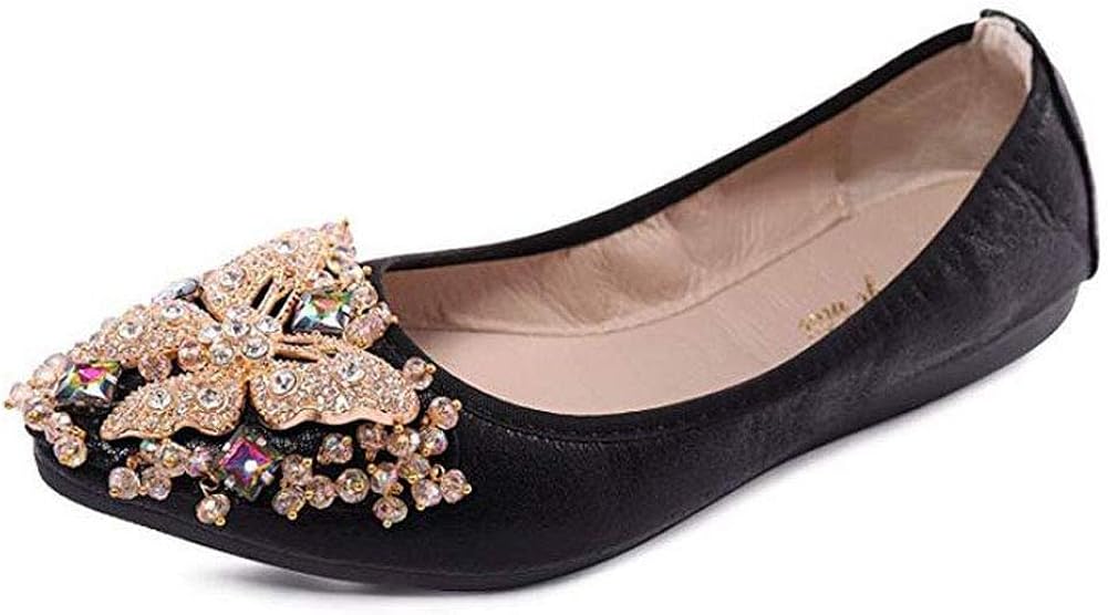 sparkly pointed flats