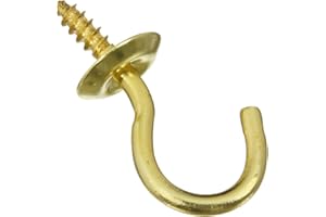 National Hardware N200-303 2021 Cup Hooks - Solid Brass in Brass , 3/4" , 50 piece
