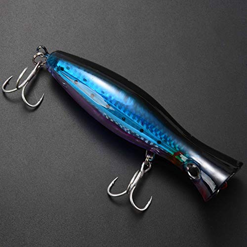 Toogoo 1 Pcs Popper De Peche A Les Yeux 3d Avec Des Crochets Pointus 12cm 42g Leurre Dur De Nappe D’eau?leurre…