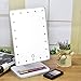 Ovonni L207 20 LEDs Touch Screen Makeup Mirror Adjustable LED Tabletop Countertop Lighted Make-up Cosmetic Vanity Mirror (Batteries Included), White